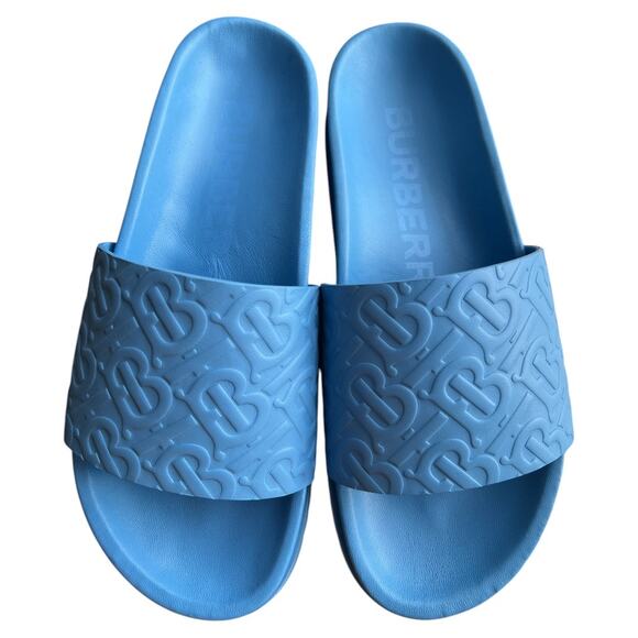 Burberry Melroy TB Monogram-Embossed Slides, EU39/US6 - Picture 5 of 15